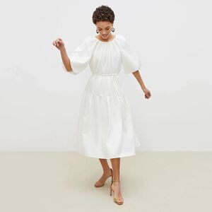 M.M.LaFleur Medina Dress in Cream Size XS/S Boho Bridal Wear to Work Flowy